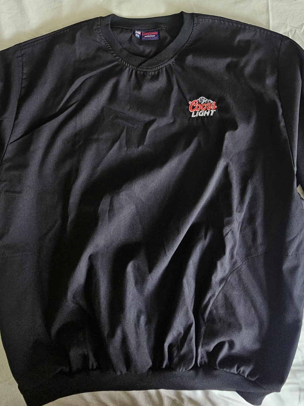 Men's Black Pullover Windbreaker, By King Louie America